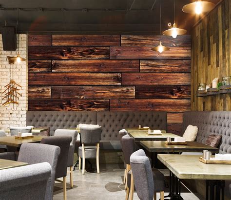 3D Wooden Restaurant 1922 Wall Murals | AJ Wallpaper