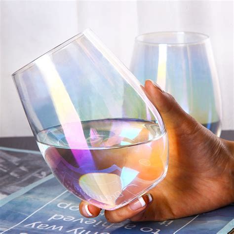 GlassRainbow™ - Premium Rainbow Iridescent Crystal Water Glasses ...