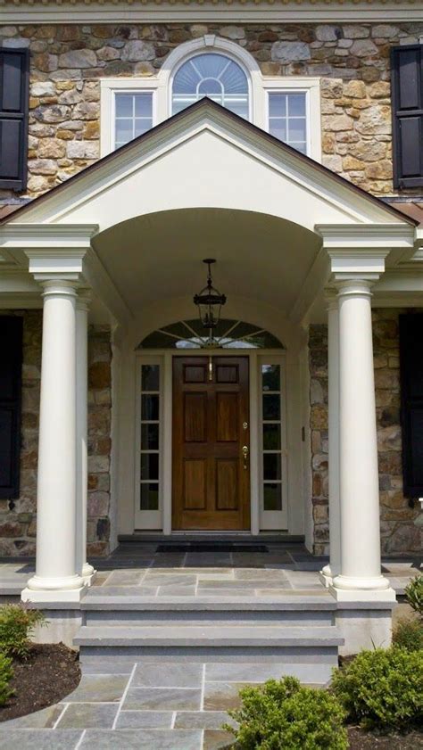 Front Porch addition with barrel vault entry, flagstone floor and ...