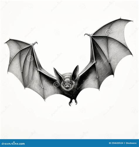 Photorealistic Black and White Bat Drawing with Humorous Animal Scene ...