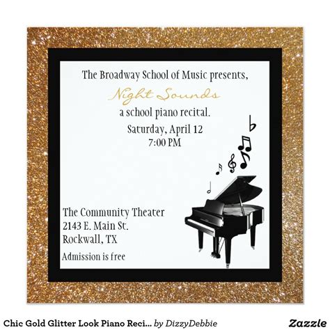 Piano Recital Invitation Template Free