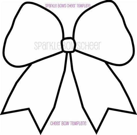 Cheer Bow Outline Drawing Sketch Coloring Page