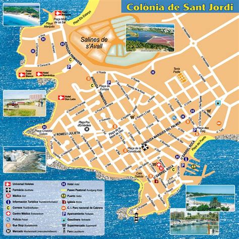 Colònia Sant Jordi, Map, Karte, Mapa | Mallorca urlaub, Mallorca, Am meer