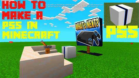 How to make a Ps5 in minecraft - YouTube