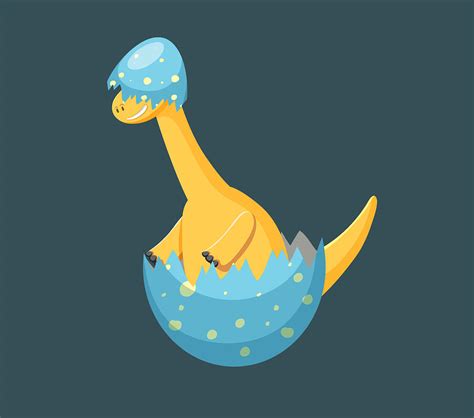 Brachiosaurus Babies Hatch Drawing by Dorothee Chartier - Fine Art America