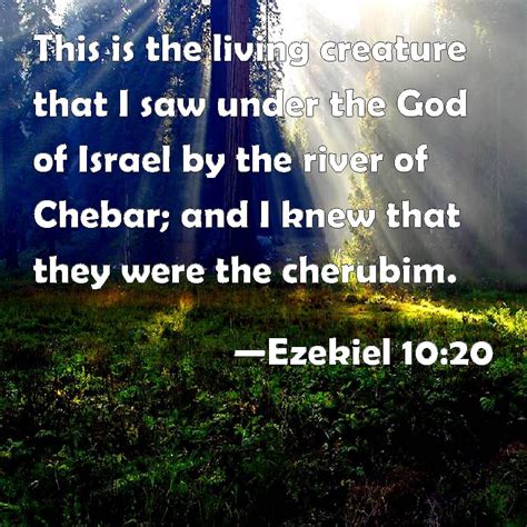 Ezekiel 10:20 This is the living creature that I saw under the God of ...