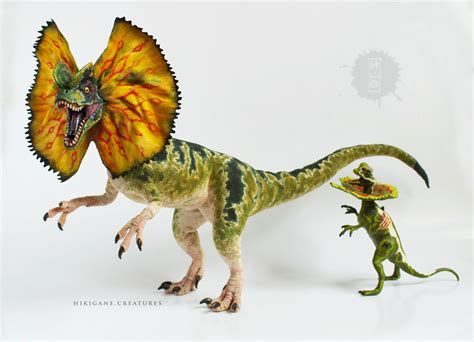 Jurassic Park Dilophosaurus posable soft sculpture — Stan Winston ...