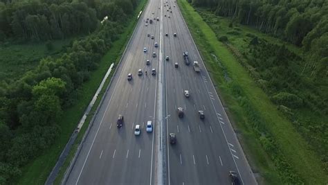 Aerial View of Traffic On Stock Footage Video (100% Royalty-free ...