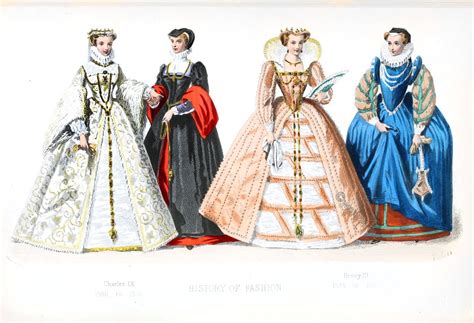 16th century costume and fashion history. European renaissance.