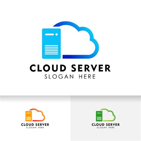 Cloud logo design template. Icon logo template for cloud data server or ...