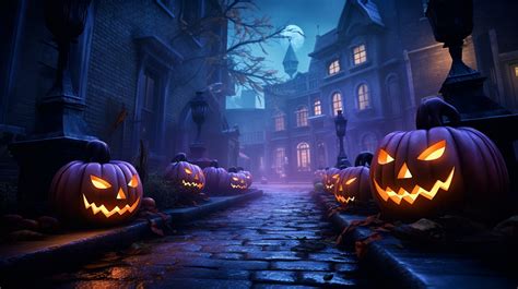 Spooky Halloween Street Free Stock Photo - Public Domain Pictures