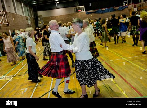 Traditional Scottish Country Dancing display with hundreds of dancers ...