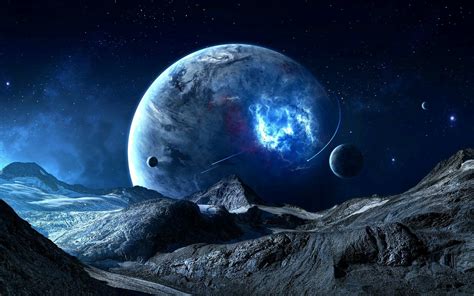 Download Sci Fi Planet Rise HD Wallpaper