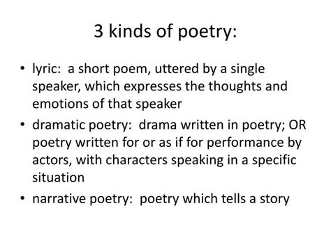 PPT - 3 kinds of poetry: PowerPoint Presentation, free download - ID ...