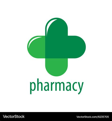 Abstract logo green cross pharmacy Royalty Free Vector Image