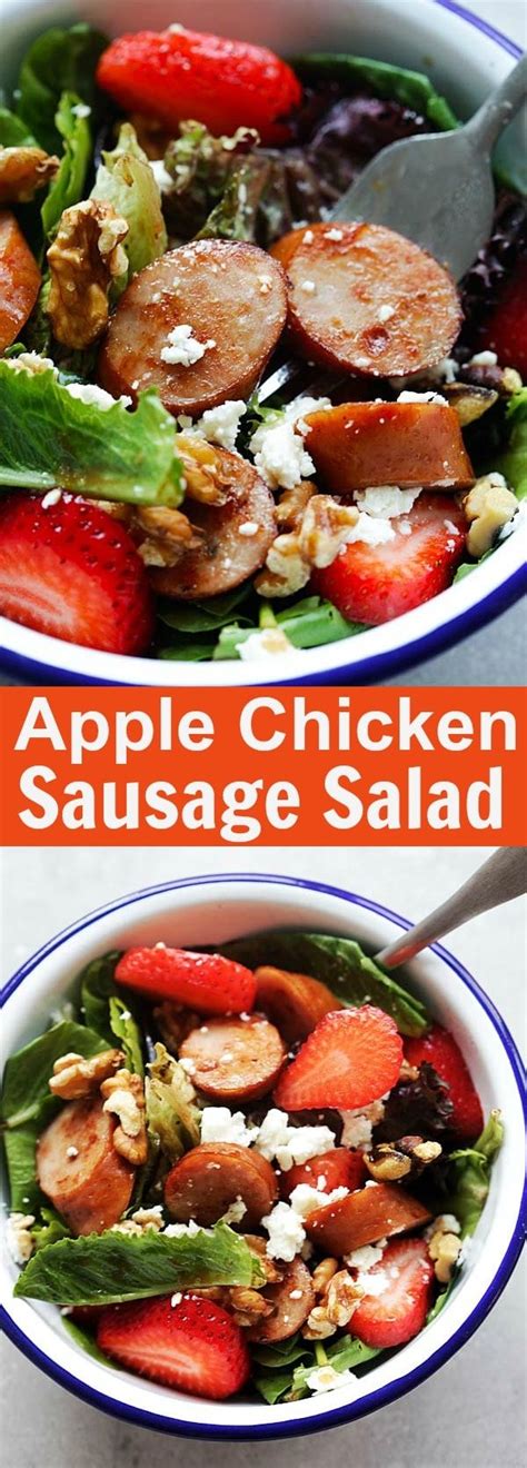 Apple Chicken Sausage Salad | Easy Delicious Recipes