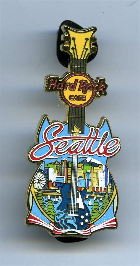 Seattle - Hard Rock Cafe Guitar Pin Hard Rock, Rock Cafe, Guitar Pins ...