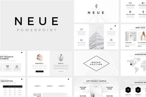 Neue Minimalist Powerpoint Template - Riset