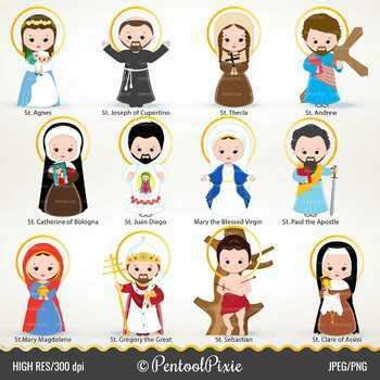 Saints clipart, PART 4, Catholic Saints, Catholic images, Sunday school ...