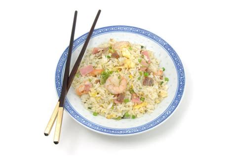 Plate of Fried Rice and Chopsticks Stock Photo - Image of dinner ...