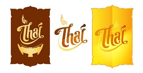 Thai letters font logo for thai brand and business. 2034375 Vector Art ...