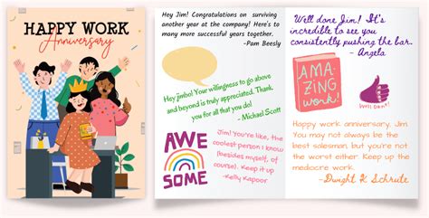 Work Anniversary Cards | Group eCards for office