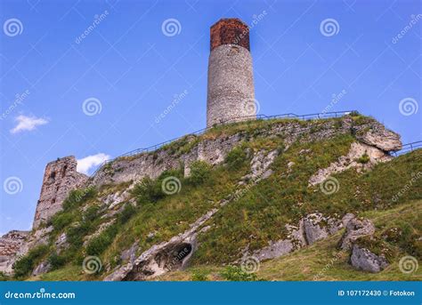 Castle in Olsztyn, Silesia Region Stock Photo - Image of ruins, nests ...