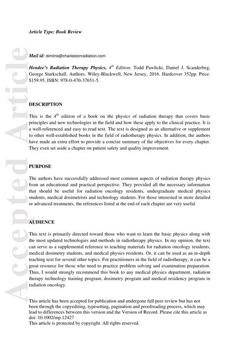 (PDF) Hendee's Radiation Therapy Physics