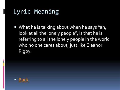 PPT - Eleanor Rigby By: The Beatles Album: Revolver Year: 1966 ...