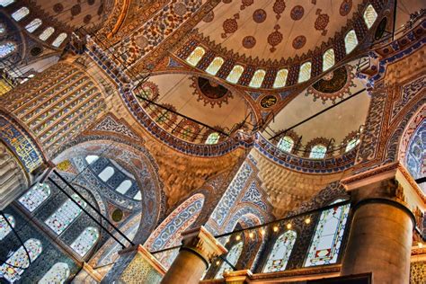 Interior of Sultan Ahmed Mosque or Blue Mosque in Istanbul Stock Photo ...