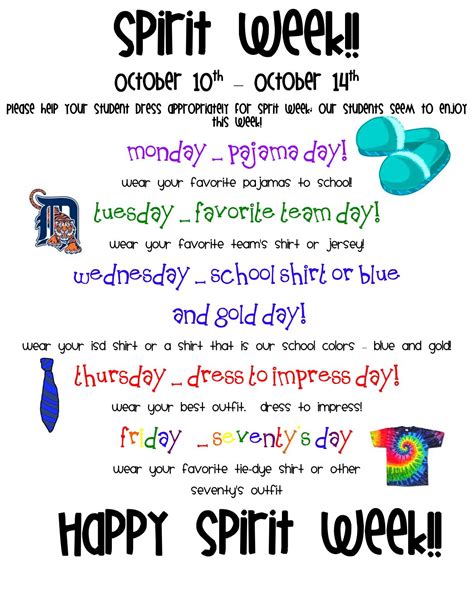 School Spirit Day Ideas | Examples and Forms