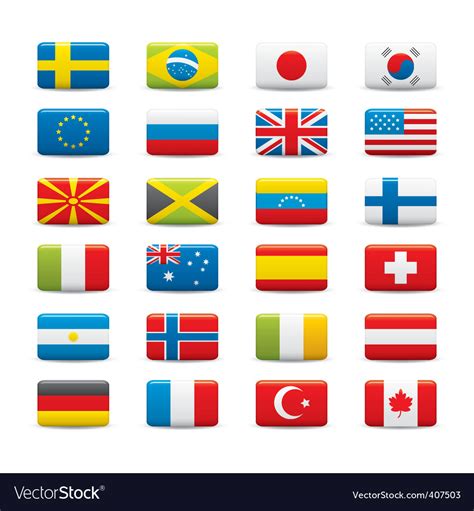 World flags Royalty Free Vector Image - VectorStock