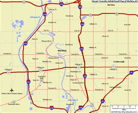 Map of Wichita Kansas - TravelsMaps.Com