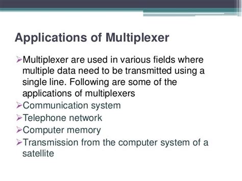 Multiplexer & de multiplexer