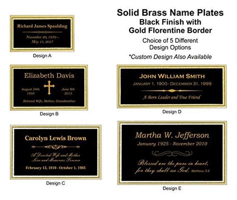 Amazon.com : Customized Engraved Brass Name Plate - Urn Plate - Trophy ...