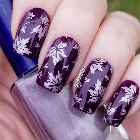 Fall nail art. Nail stamping #elegantnaildesigns | Nail stamping ...