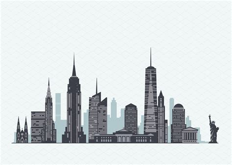 New York skyline | New york illustration, New york skyline, New york ...