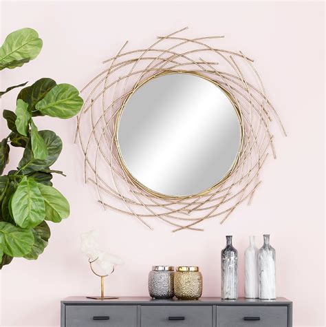 CosmoLiving by Cosmopolitan Glam Style Decorative Round Metal Wall ...