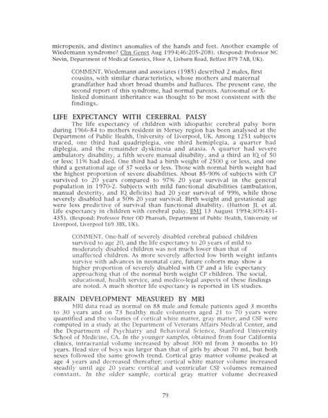 (PDF) Life Expectancy with Cerebral Palsy