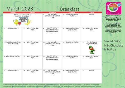 Breakfast and Lunch Menus – Yerba Buena Elementary School PFA