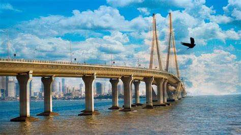 Mumbai Sealink stock image. Image of coast, boardwalk - 178272397