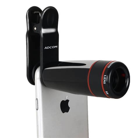 Adcom 8X Telephoto Zoom Mobile Phone Camera Lens (Black) | Adcom India :)