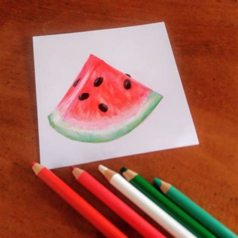 Watermelon pencil drawing | Watermelon, Pencil drawings, Fruit