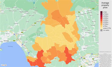 Mid-Glamorgan house prices in maps and graphs. November 2024