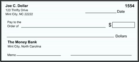 Blank Check Templates - Word Excel Samples