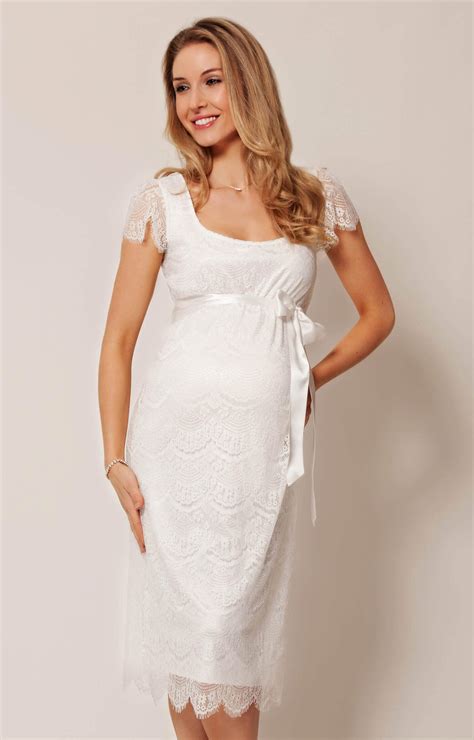 Flutter Maternity Dress Ivory - Maternity Wedding Dresses, Evening Wear ...