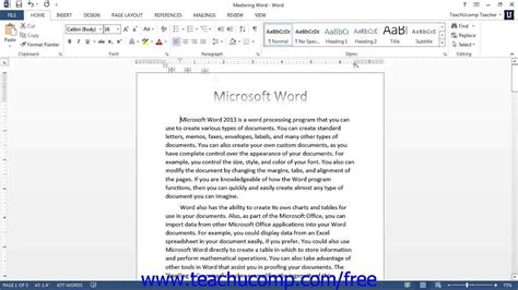 Word 2013 Tutorial Indenting Paragraphs Microsoft Training Lesson 6.2 ...