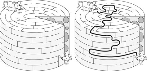 Easy Mice Maze Task Easy Drawing Vector, Task, Easy, Drawing PNG and ...