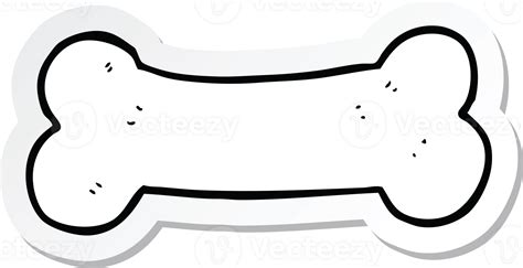 sticker of a cartoon bone 45046535 PNG