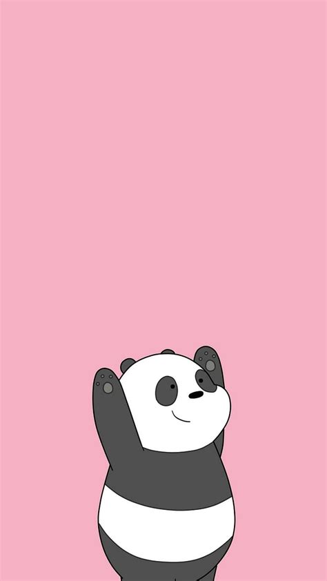 Panda Live, Pink Background, cartoon art, animal, HD phone wallpaper ...